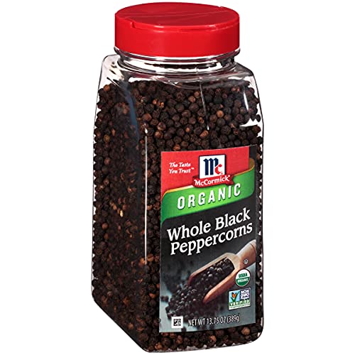 McCormick Organic Whole Black Peppercorns 13.75 oz
