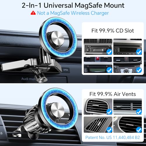 Kaistyle For Magsafe Cd Phone Holder For Car Cd Holder, Cd Player Phone Mount[Strong Magnets]Car Phone Holder Cd Slot Mount thumb #2