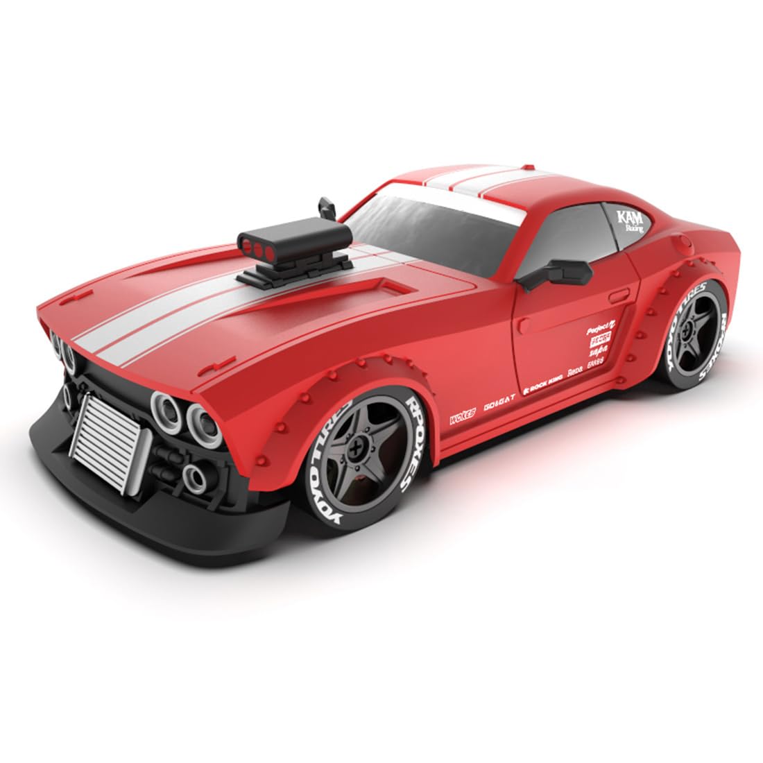 Skala 1/32 2,4G 4WD RC Drift Car z reflektorami LED (wersja RTR/czarny)