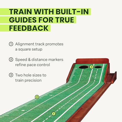 Image of Perfect Practice Putting Mat & Chipping Net, Indoor & Outdoor Putting Green, Chipping Mat for Home & Office, Premium Golf Training Aids for Putting Practice with Realistic Turf, Golf Gifts for Men