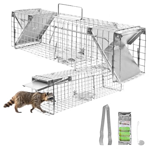 Petigi Gabbia Trappola per Animali Talpa Ratto Mouse Topo Nutria 65 x 17 x 20 cm