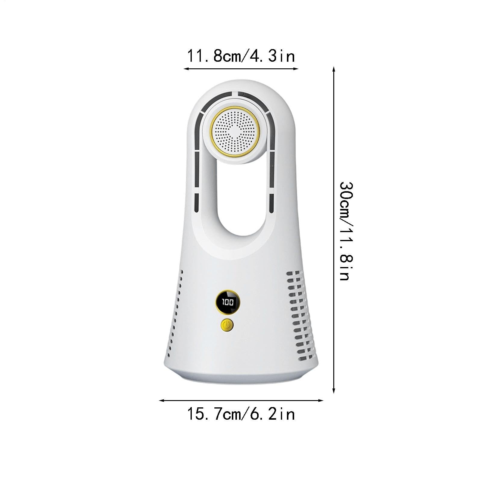 Ventilatore da Scrivania Senza Pale Con box per aromaterapia 6 velocità | Con luce e timer, ventilatore da tavolo per Camera di , Ufficio, Comodino, Casa,