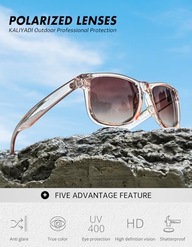 Image of KALIYADI Sunglasses-Men Polarized-Sunglasses for Men: Classic Sun Glasses for Driving Fishing Golf with UV400 Protection