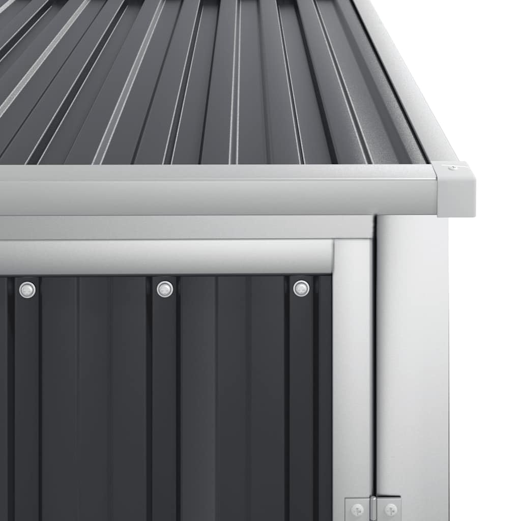 vidaXL Gartenschuppen Verzinkter Stahl Anthrazit 88x89x159 cm Abschließbarer Außenschrank Wetterfest