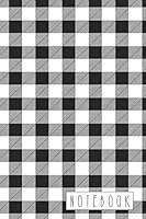 Notebook: Black and White Buffalo Plaid Plaid Blank Lined Notebook - College Ruled 1726736164 Book Cover