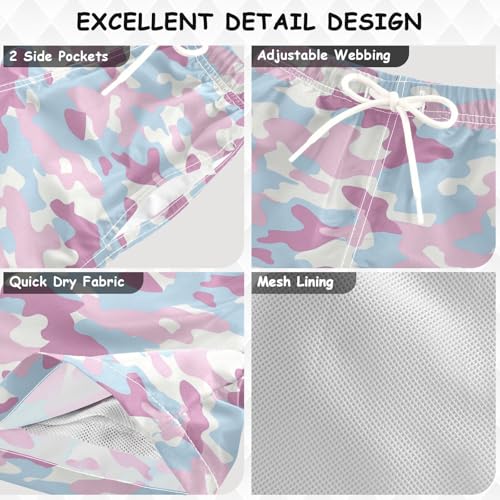 JUNZAN Sky Blue Boys Swim Trunks Toddler Swimming Trunks for Boy Beach Swim Shorts Camo3
