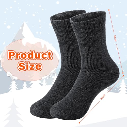 Handepo 20 Pairs Men's Wool Socks Bulk Thermal Winter Thick Cozy Interior Warm Boot Socks Gift for Women Men Christmas2