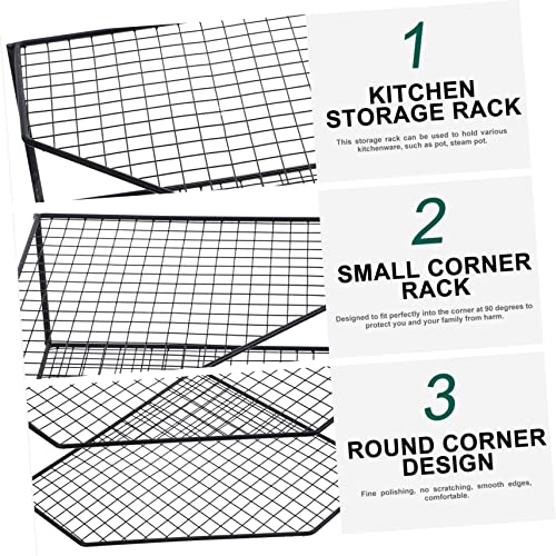 Multi-Function Two-Tier Kitchen Pot Storage Rack - Countertop for Pans Space-Saving Tiered Shelf Ideal Corner Shelf for Home & Kitchen nization - Image 4