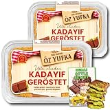 2x Kadayif geröstet Engelshaar Teigfäden für Dubai-Style Schokolade + Rezept Dubai-Style Schokolade (2x400g)
