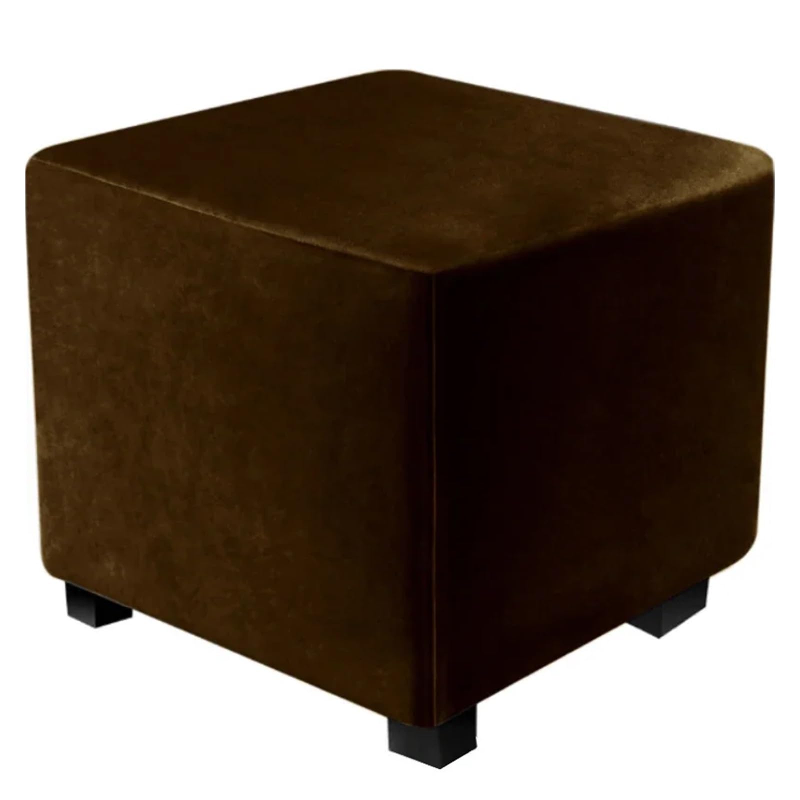 YXINAER Foot Stool Cover All-inclusive Square Elastic Velvet Footstool Covers Protector Sofa Footrest Slipcover for Living Room(A10 Ottoman Cover,S)