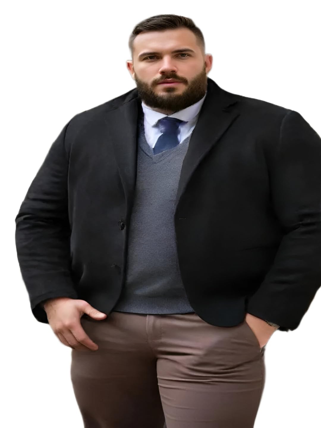Tiptop Trends Men's Black Blazer | Slim Fit Formal Suit Jacket for Office, Party, Wedding & Business | Stylish Casual Coat for Men