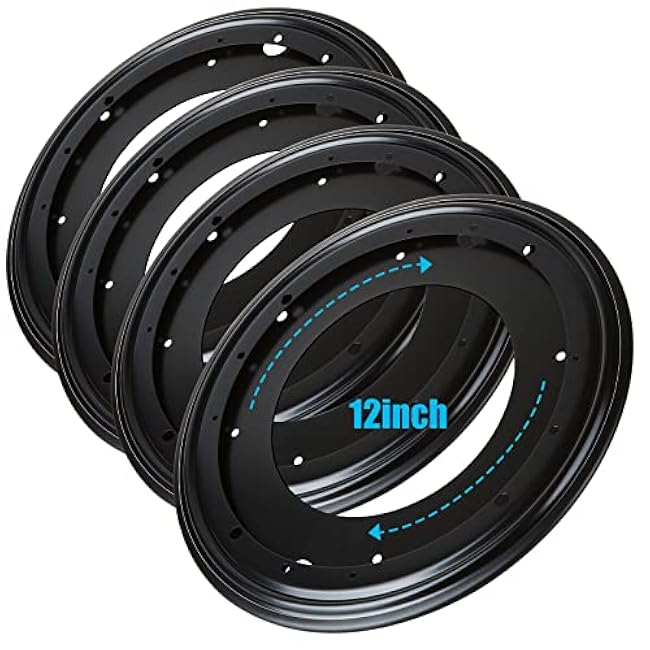 4Pack 12inch Lazy Susan Hardware, 5/16¡± Thick Turntable Bearings, 1000lbs Rotating Bearing Plate Heavy Duty for Rotating Table, Book Case, Serving Tray,DVD Tower, Corner Shelves, Shoe Rack