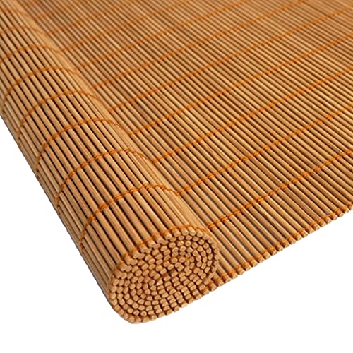 MHUQIA Store à Rouleau en Bambou IntéRieur 50x80cm, Store Enrouleur ExtéRieurs, Stores en Bambou, Rideaux DéCoratifs RéTro, Utilisé pour Terrasses, Pergola,Carbonized Cover