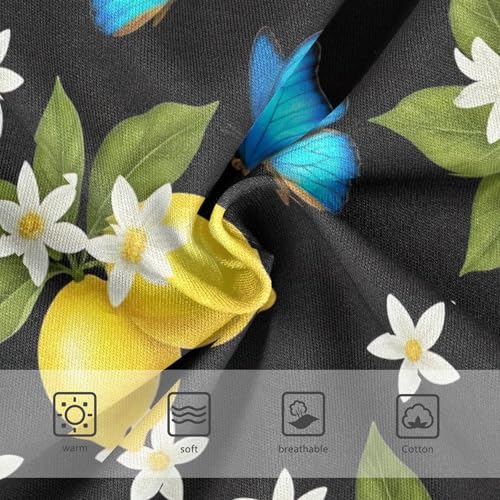 Bright Yellow Lemons Black Toddler Girls Underwear 2t Cotton Girl Panties Cute Flower Briefs Underpants3