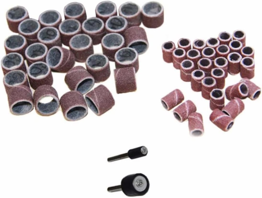 HOMSFOU 204pcs Sanding Drum Kit Band Mandrel Grit Sanding Drum for Nail Drill Bits Accessories