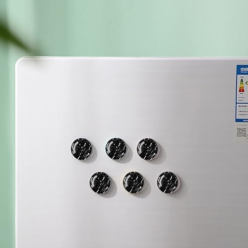 Miniatura 4 de 6 imanes para nevera, imanes decorativos, patrón de textura de mármol negro, pizarra magnética de oficina, imán de gabinete, imán de lavavajillas,