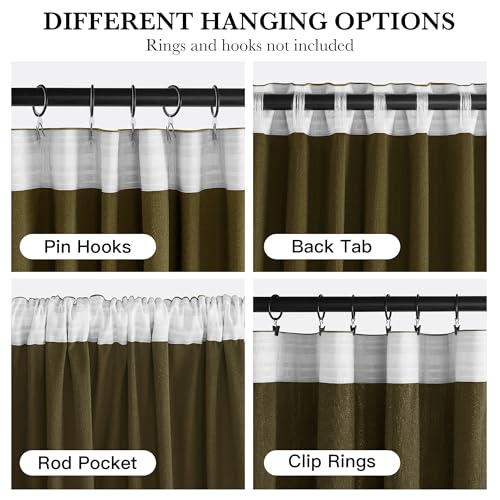 Image of RYB HOME Mustard Yellow Velvet Curtains 90 inches for Bedroom Living Room | Thermal Insulated, UV Privacy Blocking, Energy Efficient, Noise Reducing, Back Tab, Guest Room Office, W 52 x L 90, 2 Panels