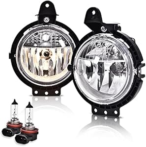 PIT66 Fog Light, Compatible with 2007-2015 Mini Cooper R55 R56 R57 R58 Bumper Fog Lamp Assembly Driver & Passenger Side Left/Right