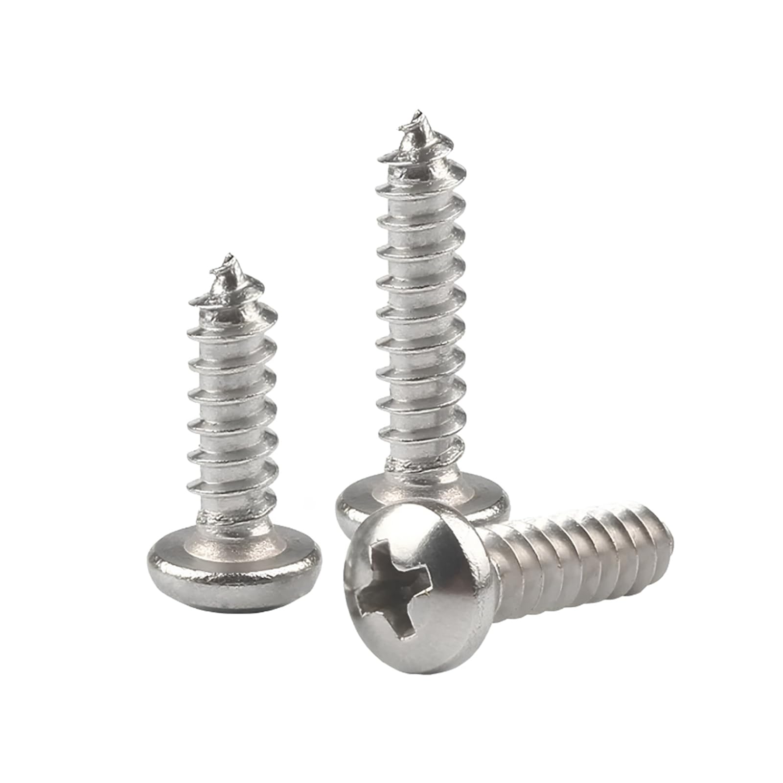Tornillos autorroscantes 10 tornillos autorroscantes for madera de acero inoxidable con cabeza redonda y ranura en , M1/M1.2/M1.4/M1.5/M1.6/M1.7/M1.8/M2/M2.2/M2.3/M2.5/M2.6, M2.2 x 8 mm(M1.7x10mm)