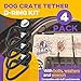 Terixe 4 Pack Tie Down Kit for Ruffland Kennel - Tie Down D-Ring Kit, 1000lb Load Capacity, with Wrench - Easy Installation, Compatible with RuffLand Kennels - Ideal for Securing Your Crate in Vehicle