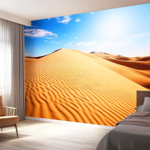 Papel Pintado Pared Reino Secreto Del Desierto Desierto Cielo, Naranja Azul Mural Autoadhesivo 300 x 210 cm（WxH Adhesivo Muebles Autoadhesivo Papeles Pintados Baño para Salón Pasillo