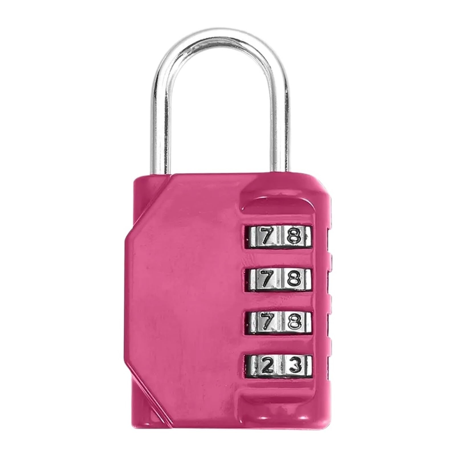 Lock Luggage 4 Dial Digit Password Lock Metal Code Combination Padlock Waterproof Resettable Password Lock(Pink)