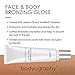 Bodyography Face & Body Bronzing Gloss for Women, 1.69 ounces - Hydrating Glow with Jojoba Oil, Hyaluronic Acid & Coffee, Vegan, Long Wear Shimmer Finish