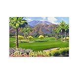  Cuadros Decorativos Para Recamara 30x40cm Sin marco Poster de pared Campo de golf de Palm Springs Montañas de San Jacinto Poster de paisaje Pintura al óleo moderna Decoracion Pared Pintura de lienzo