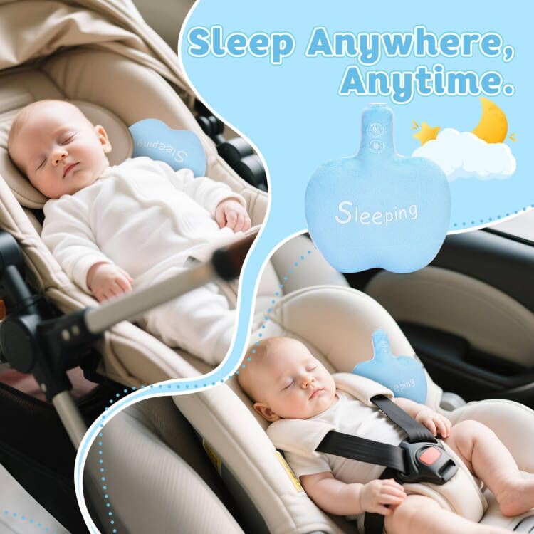 Vista 4 de Chupete de sueño para bebé con vibración suave, almohadilla de colchón vibratoria portátil para recién nacidos y bebés, temporizador, regalo