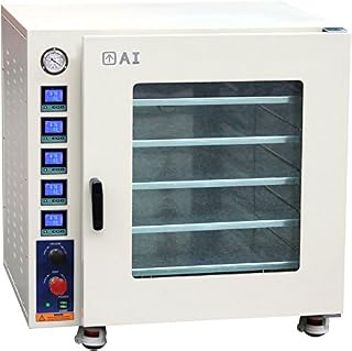 Across International AT75aw.110 Stainless steel 7.5 cu. ft. Vacuum Oven with 5 Heated Shelves, Tubing, Oil-Filled Gauge and LED Lights, 110V, 50/60Hz, 1500W