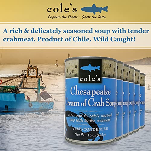 Cole'S Cole’S - Chesapeake Cream Of Crab Soup - Premium Canned Fresh Crab Meat & Nutritious Semi Condensed And Gluten-Free Crab Bisque thumb #1