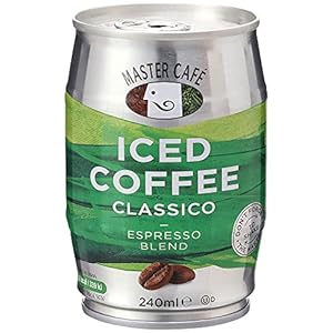 Master Café IJskoffie in blikken, volle Arabica & Robusta koffiebonenmix, klaar om te drinken, te genieten van koud of ijskoud, Classico 240ml (Pack van 12)