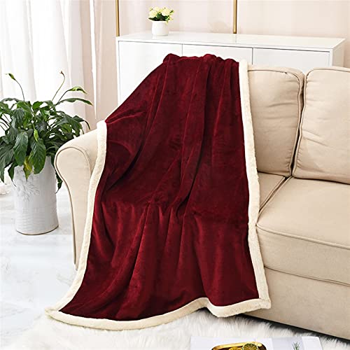 Couverture en molleton Sherpa douce pour lit et canapé toutes saisons