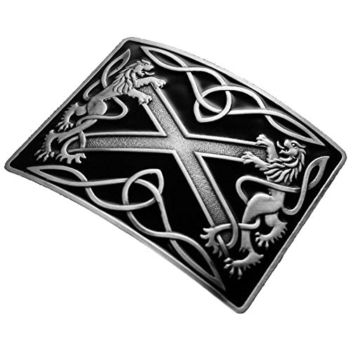 Glen Esk-New Glen-Esk Saltire Antique Finish Enamel Kilt Buckle
