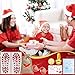 Barydat 18 Pcs Santa Evidence Kit Proof of Santa Visit Christmas Eve Gifts Fillers with Certificate Footprint Stencil with Snow Glasses Button Reindeer Bag Bells Post Card and Ribbon