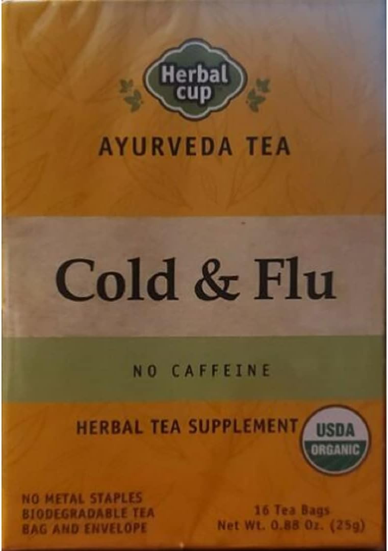 Herbal Cup Cold & Flu Herbal Tea Caffeine Free - 16 Tea Bags