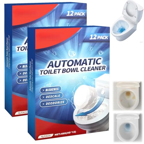 24 Stück Spülkasten Tabs Wc Reiniger Tabs Toilettenreiniger Tab Wasserkastenwürfel für Hartnäckigen Kalk und Urinkalk Wc Steine für Spülkasten mit Effiziente Entkalkung Langanhaltende Frische