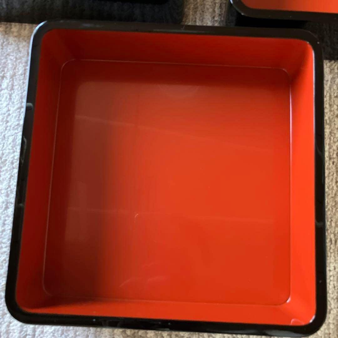 輪島塗 漆器 重箱 家紋 若島屋 特注 重箱 輪島塗 3段 特注 家紋 丸に木瓜