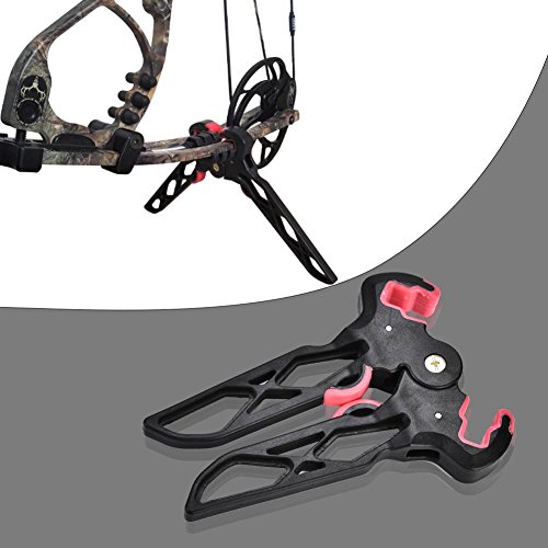 Archery Bow Stand Holder Kick Stand, Folding Compound Bow Stand Holder Rack Bracket Replacement for Archery Target Shooting Hunting(Short)