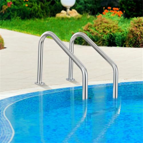 Escalera para piscina de acero inoxidable resistente con peldaños antideslizantes miniatura 6
