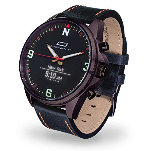 Preisvergleich Produktbild Oskron Gear Herrenschmuckuhr mit Smartwatch Funktionen 014-schwarz