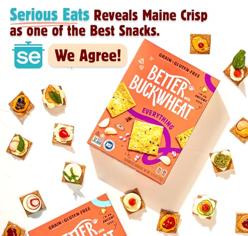Better with Buckwheat Rosemary & Herbs Gluten-Free Crackers - Healthy Snack Crackers, Grain-Free, Non-GMO, Sugar-Free - 1 Pack - Thumbnail 7
