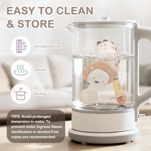 Image of Baby Rattles - Teething Toys 3-6 Months, Baby Toys 0-6 Months, Sensory Toys for Newborn Babies, Rattles for Babies 0-6 Months, Neutral Color Baby Shower Gift (3PCS)