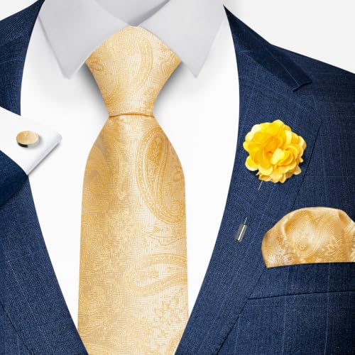 Image of joy alice 70 Colors Ties Set Men Mixed Color Necktie Handkerchief Cufflinks Brooch 3.15 Formal