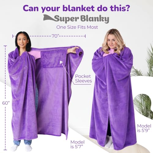 Image of Super Blanky Wearable Blankets for Women & Men, Graduation Day Gift for Her, Cozy Gifts for Women, Wife Birthday Gifts Ideas