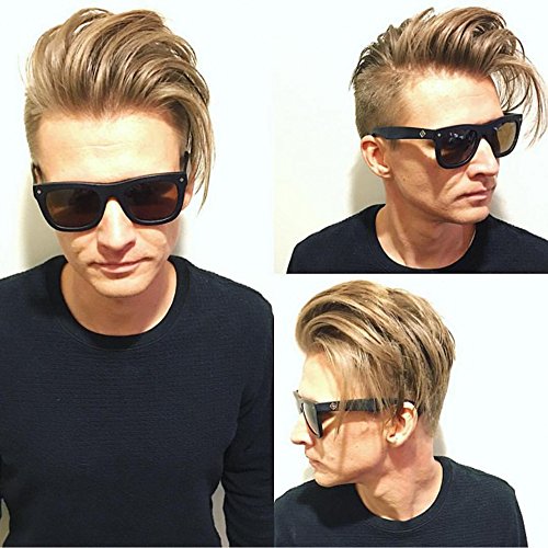 Dreambeauty Hairpieces for Men Human Hair 10×8 inch Men's Toupee Thin Skin Hair Replacement System Monofilament Net Base No.2 (#21)