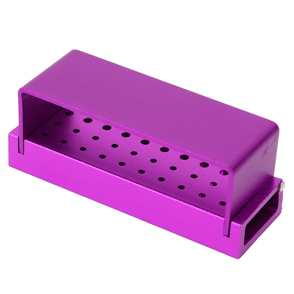 Acero inoxidable 30 agujeros Caja de fresas dentales Soporte para fresas