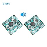 Maluokasa Voice Sound Recorder DIY Kit 2-Set, 120s Second 16KHz Sound Recording Playback Module for Circuit Learning Creative Music Card Gift