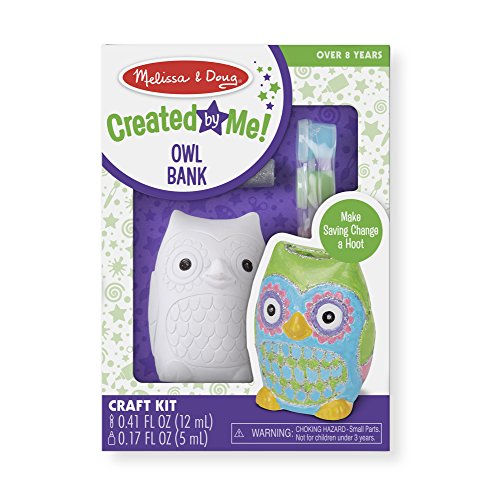 Melissa & Doug DYO Owl Bank : apprenez à économiser en vous amusant avec la tirelire DIY