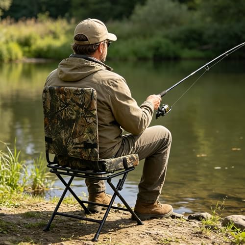 MYDAYS 360° Swivel Hunting Blind Chair, Foldable Ground Blinds Seat for Hunting, Fishing, Camping - image 7